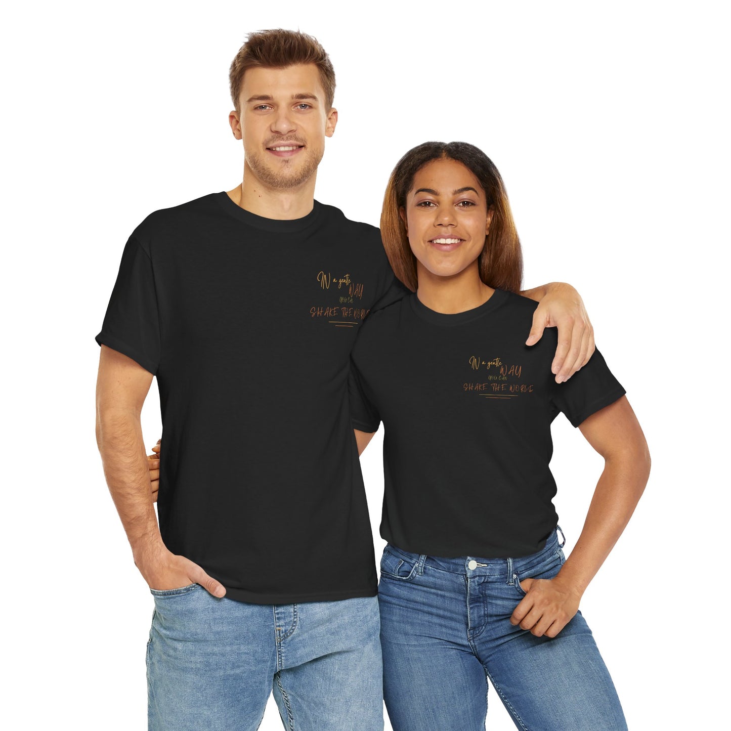 Gandhi T-shirt, Back Print With Front Quote