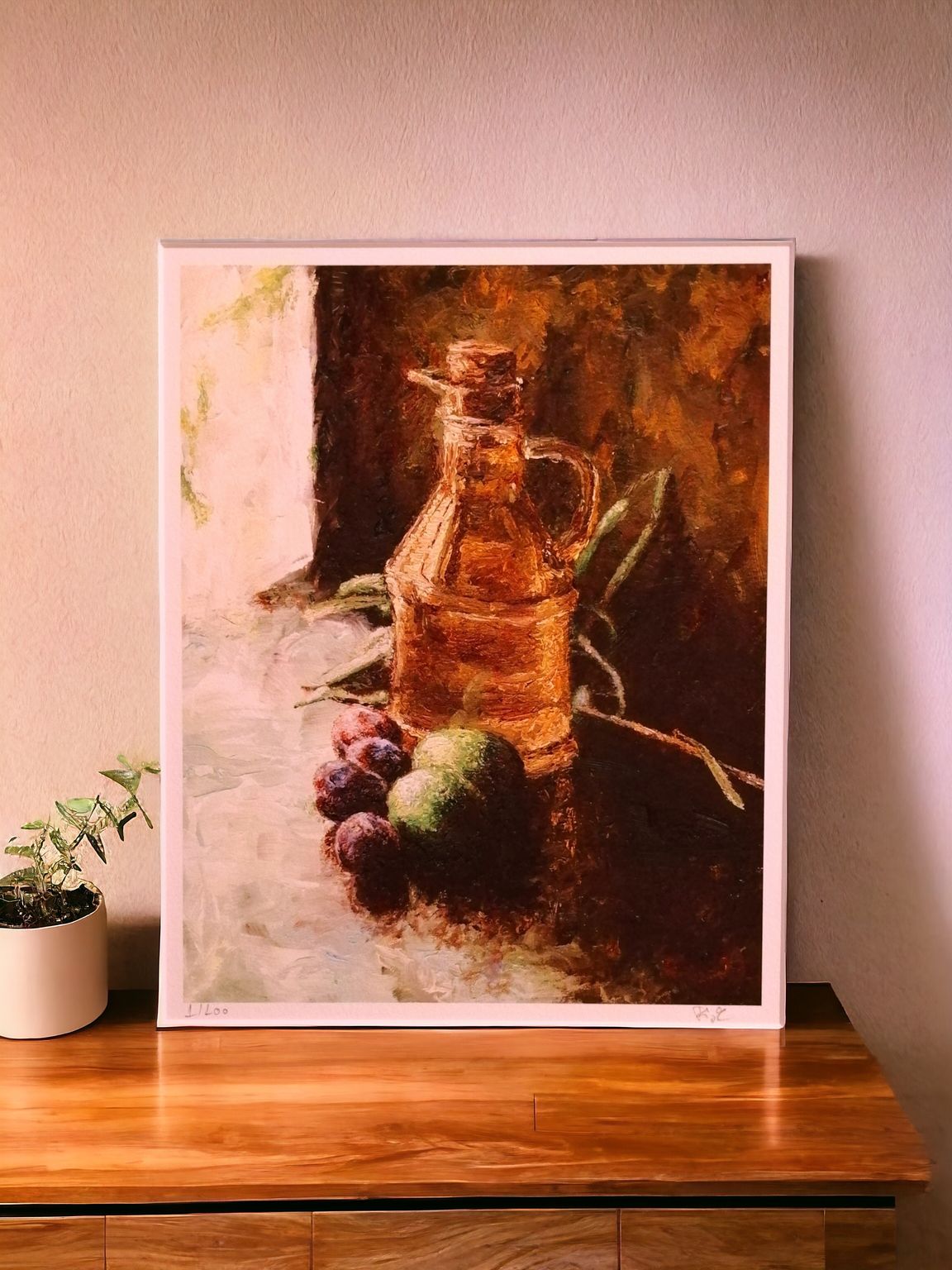 "Olive Oil Bottle", Giclée Print