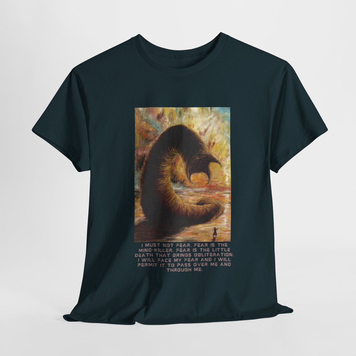 Dune T-shirt, Excerpt from Litany Against Fear