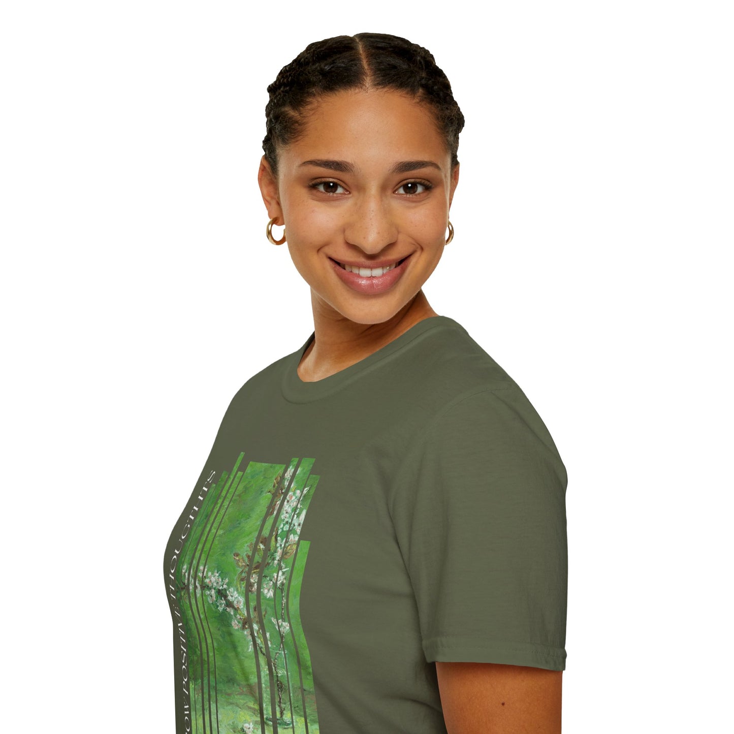 Women Art T-shirt, Grow Positive Thoughts