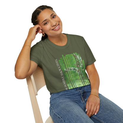 Women Art T-shirt, Grow Positive Thoughts