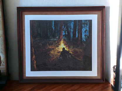 By the fire, Giclée print