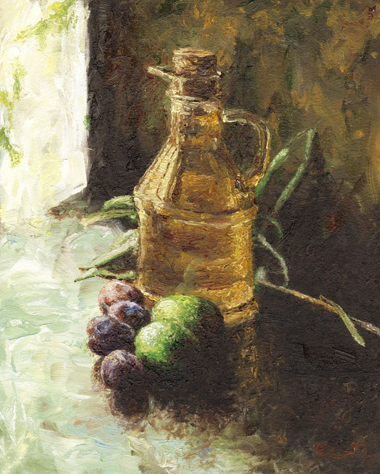 "Olive Oil Bottle", Giclée Print